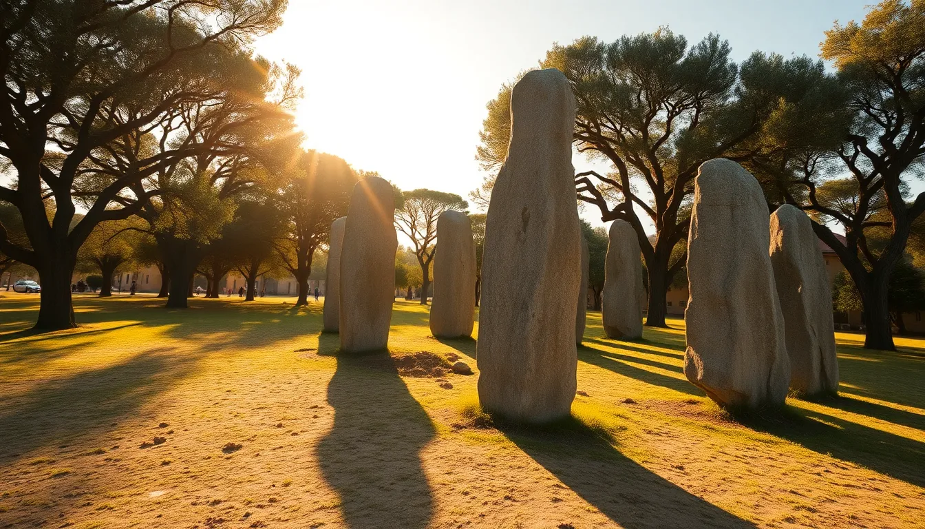 The Almendres Cromlech Near Evora